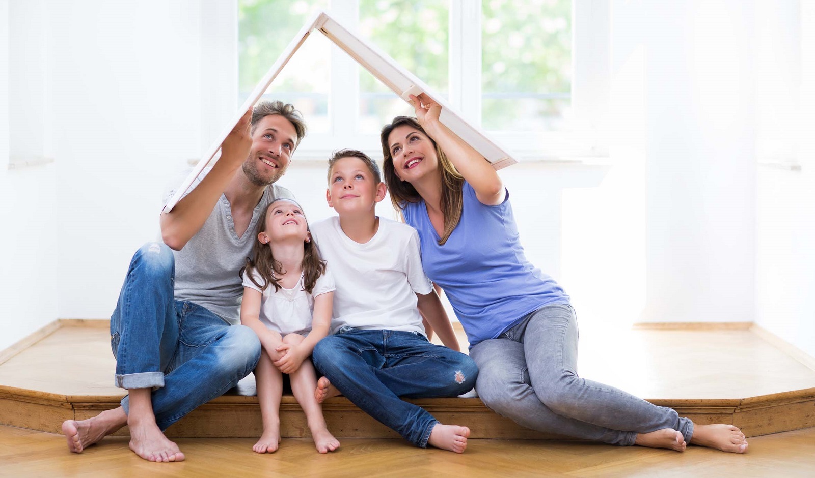 Familie trumt vom eigenen Haus